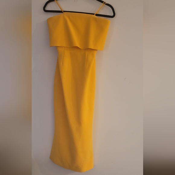 C/MEO Entice Golden Yellow Strapless Dress. Size Small/ US 4. - Picture 6 of 11